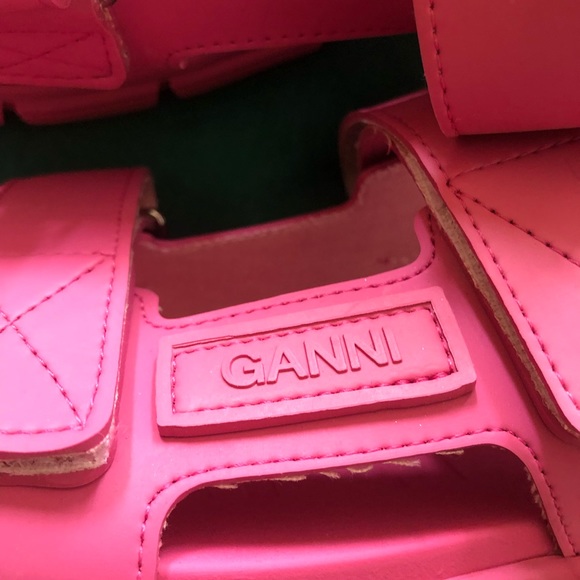 New Ganni sandals in pink rubber sz 38 - Picture 10 of 10